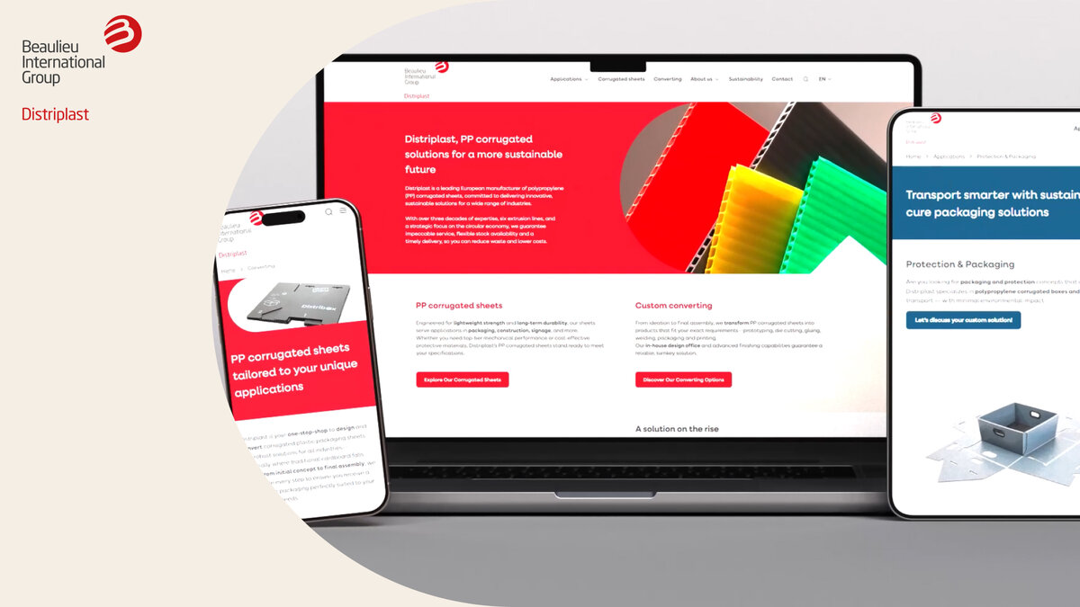 Mockup distriplast website
